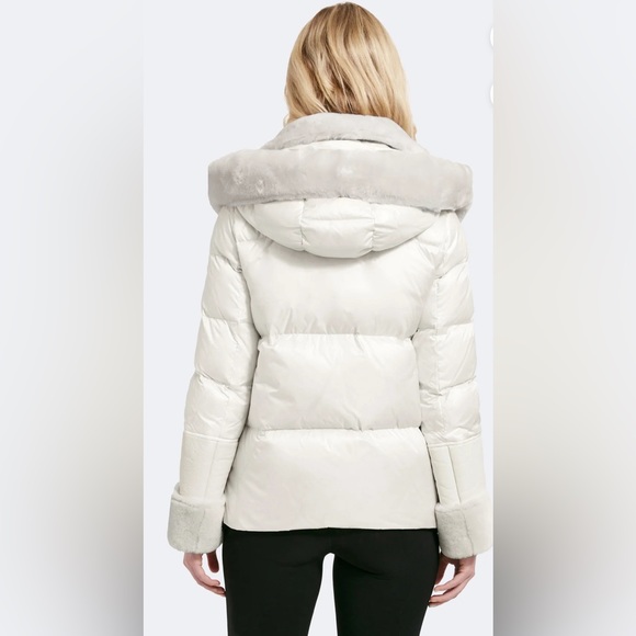 NWT Dawn Levy Phoenix shearling jacket in Chiffon white XS - Picture 5 of 16